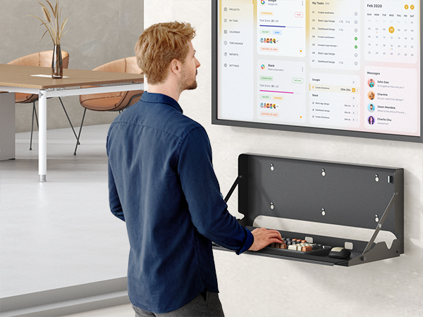 flip down keyboard wall mount