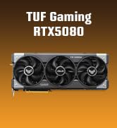 ASUS TUF Gaming GeForce RTX 5080 16GB GDDR7 OC Edition Gaming Graphics Card