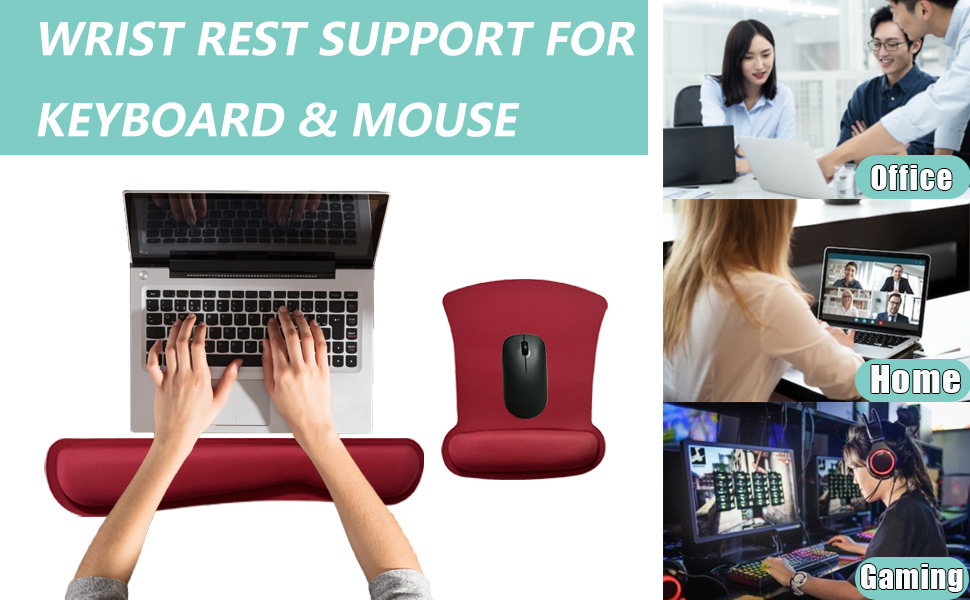 Keyboard Wrist Rest Pad Mouse Pad with Wrist Support