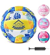 Lemmeko Soft Indoor Volleyball, Cushioned Cover Training Ball for Kids &amp; Youth, Silent Indoor Vol...