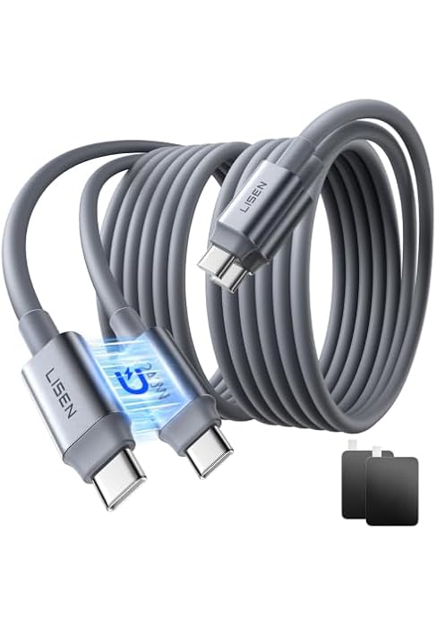 LISEN 240W Magnetic USB C Cable Fast Charging (2 Pack 5FT) Silicone Soft | iPhone 18 Pro Max Char...