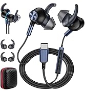 iMangoo Type C Wired Headphones for Apple Wired Headphones USB C with Microphone Lightweight Magn...