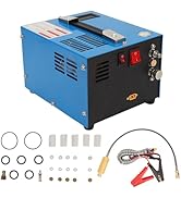 PCP Air Compre DC12v power supply, 4500psi PCP Air Rifle with Pressure Gauge and LED Screen,Air C...