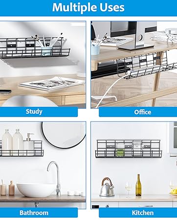 Cord Management Under Desk Organizer