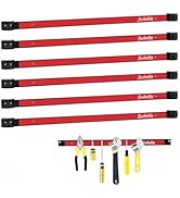 Rechabite 6 Pieces 24" Magnetic Tool Holder Strip, Red Magnet Bar, Metal Tool Organizer Rack for ...
