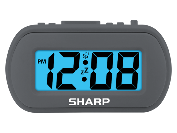 Backlight on Demand easy clock with rubber finish mini size 