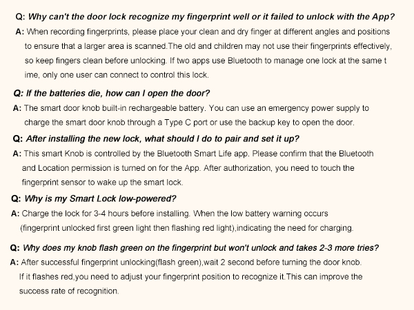 Fingerprint Door Knob