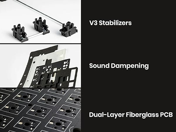 Tecware Phantom Plus Elite 87 gaming keyboard V3 stabilizers sound dampening keyboard