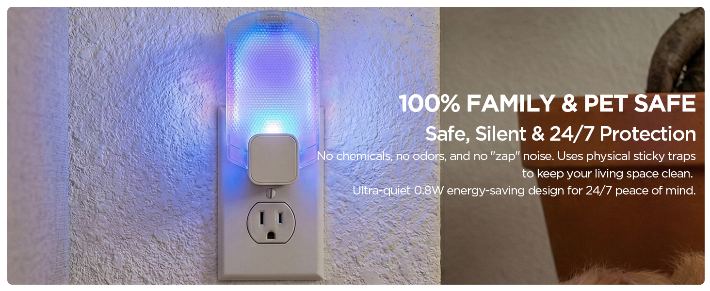 fly killer gnat killer plug in best safe electric flying insect trap fruit fly bug blue UV light