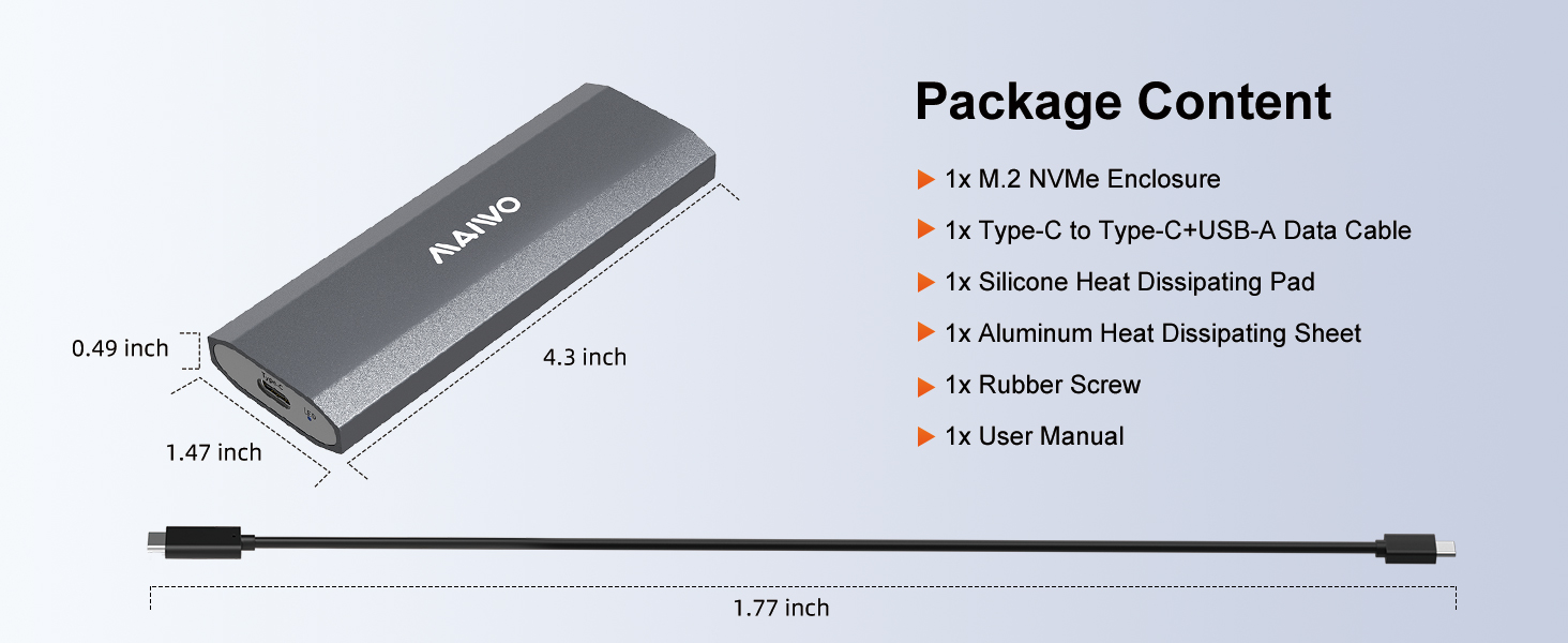 usb-c M.2 NVME SSD Enclosure