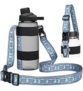 HEYSKAY Water Bottle Holder with Strap, Handle Strap Sling with Adjustable Shoulder Strap &amp; Carab...