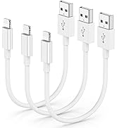 3 Pack Apple MFi Certified Short iPhone Charger Cable 1Ft, Apple Lightning to USB Cable Cord 1 Fo...