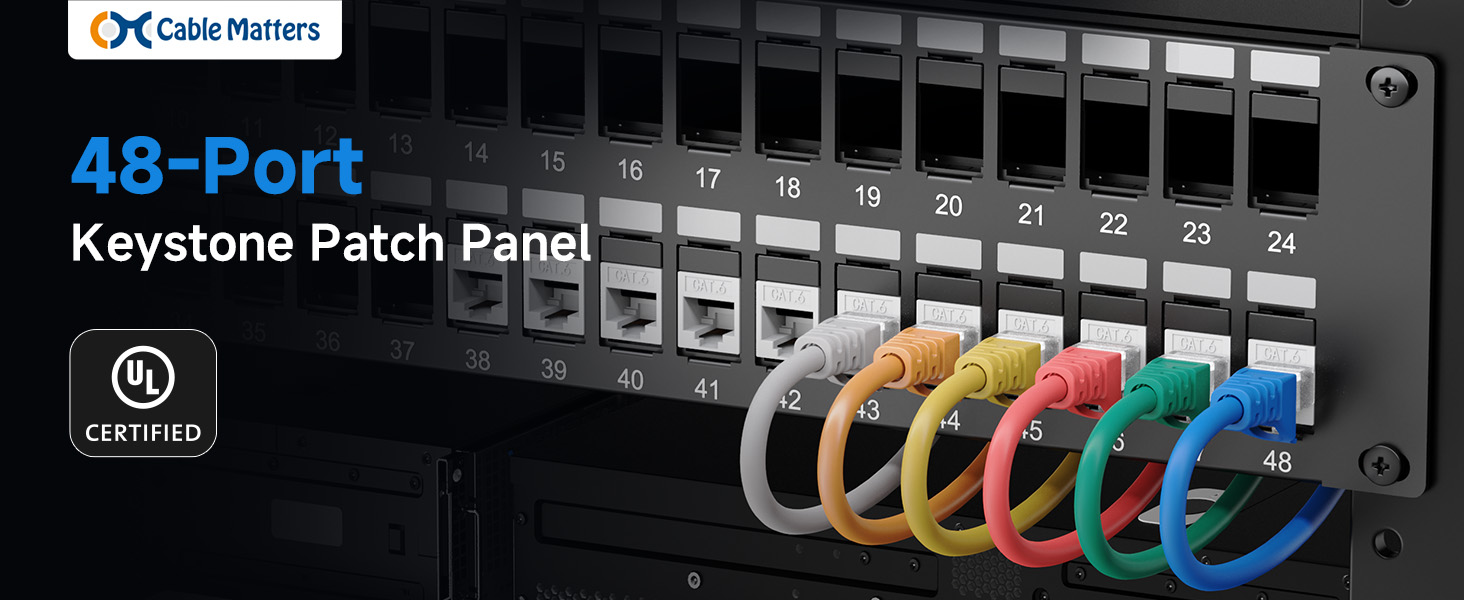 The Cable Matters 24-Port Keystone Blank Patch Panel
