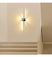 Qcyuui Modern Wall Sconce 3000K LED Wall Lights 31.5 Inches 30W Wall Lamp with Projection Functio...