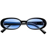 FEISEDY Women Retro Oval Sunglasses Men 90s Small with Thin Face Narrow Style UV400 B0237