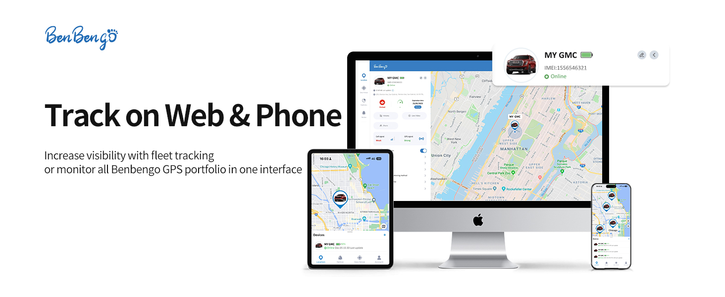 Web Monitor and Phone App for Multiple Devices Fleet Management