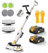 qimedo Battery Electric Mop M3, 800RPM Cordless Electric Power Scrubber &amp; Mops for Floor Cleaning...