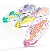 Four Candies Glue Tape Roller, Double Sided Tape for Crafts, 32.8ft | Acid-Free Adhesive Tape Rol...