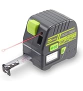 2-in-1 Laser Tape Measure, Inkerma 130Ft/40m Laser Measurement Tool &amp; 16Ft/5m Measuring Tape, Dig...