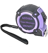 ACOSEA Tape Measures Retractable,16FT Purple Tape Measure SAE and Metric Easy to Read,Measuring T...