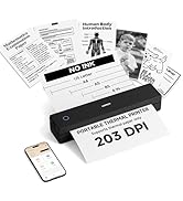 HPRT Inkless Portable Printer Wireless for Travel,Thermal Printer Supports 8.5" x 11" US Letter&amp;A...