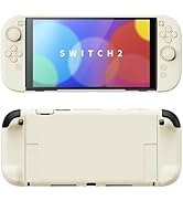 PlayVital Hard Case for Nintendo Switch 2 with Extra Stand &amp; Thumb Grip Caps | Split Design, Dock...