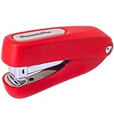 Aria-Plus Half-Strip Mini Compact Stapler with Standard Staples for School, Office, Travel (Red)