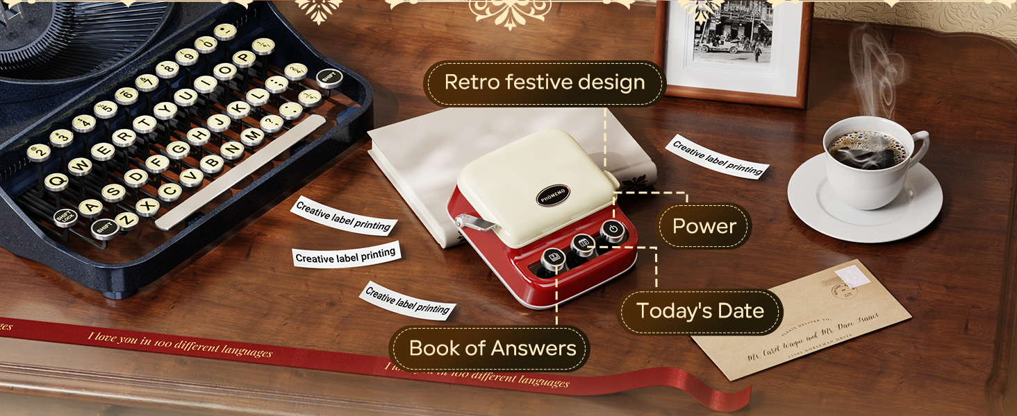 Phomemo D30 label maker machine with tape