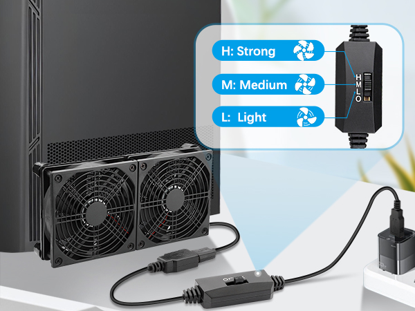 computer usb cooling fan dual window fan 5v with speed controller for computer case gpu router 