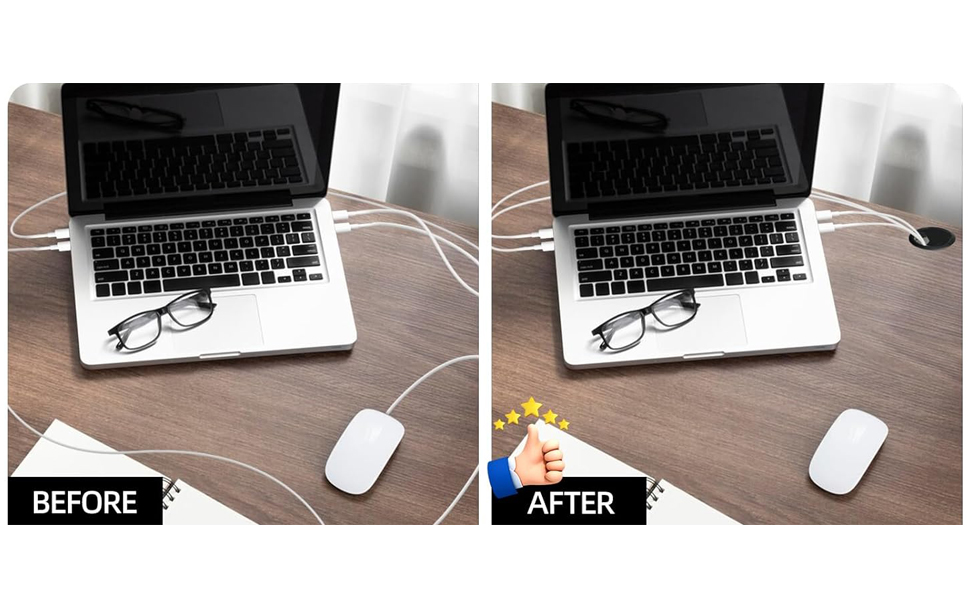 desk grommet 2 inch black application