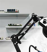 KUVRS Helping Hands Soldering Station, 10X Magnifying Glass with Light and Stand, Third Hands Sol...