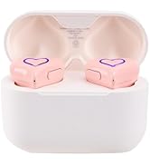 Yoidesu Upgraded Heart Shaped Earbuds with Light, Wireless Earbuds Stylish Luminous with Charging...