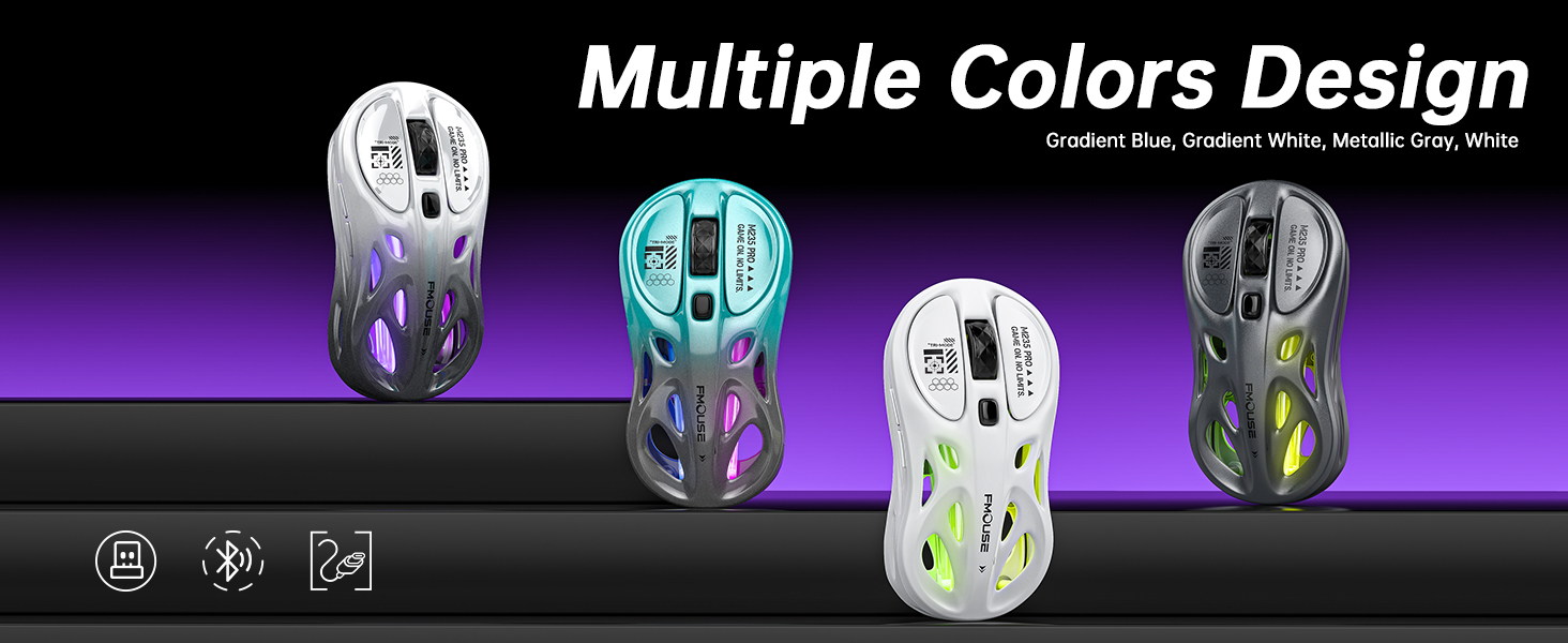 Tri-Mode Wireless Mouse (2.4G/Bluetooth/Wired)