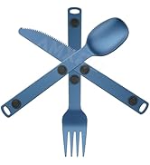 Magnetic Camping Utensils Set, Portable &amp; Reusable Metal Travel Flatware, Camping Cutlery Set, Kn...
