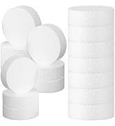 VILLCASE 3 Inch Foam Circles for Crafts 24PCS 1 inch Thick Round Polystyrene Discs for DIY Projec...