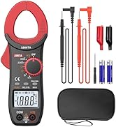 BINTA Digital Clamp Meter, Multimeter 2000 Counts with Auto Range NCV TRMS, 600A AC Amp clamp mul...