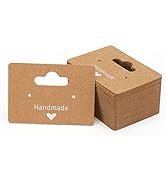 joycraft Earring Cards - 200Pcs Kraft Earring Display Holder Cards, 2"x1.3" Blank Paper Cards wit...