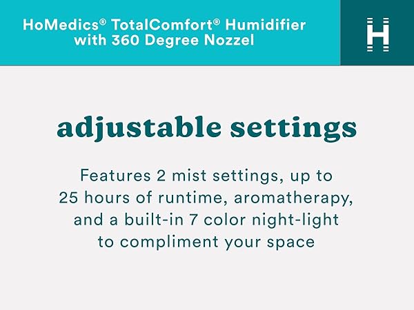 adjustable settings
