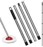 Qulable Spin Mop Replacement Handle - 4-Section 30" to 58" Mop Handle Replacement Stick Compatibl...