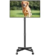 La Jaco Rolling TV Stand for 23-60 Inch LCD LED Flat Curved Panel Screens TVs, Height Adjustable ...