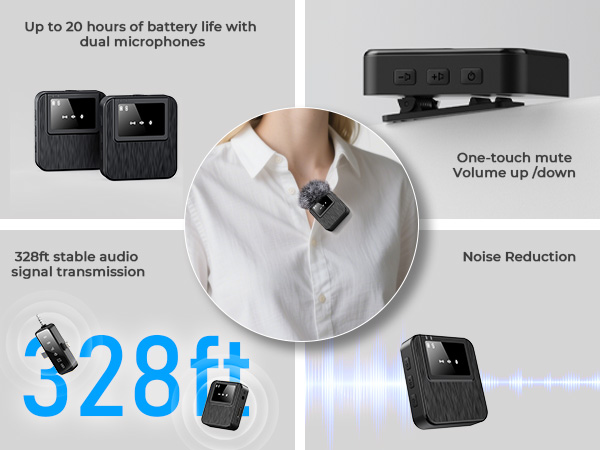 Professional Wireless Lavalier Microphone