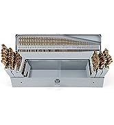 COMOWARE Cobalt Drill Bit Set, 115Pcs M35 High Speed Steel Twist Jobber Length for Hardened Metal...