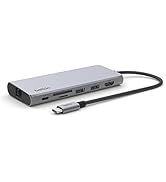 Belkin 7-in-1 USB-C Hub, Multiport Adapter Dongle with 4K 60Hz HDMI, 100W Power Delivery, 2.5Gb, ...