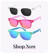 Yogo Vision Kids Sunglasses Polarized Frame Sunglasses for Kids Boys Girls (3 Pack Age 3-10)