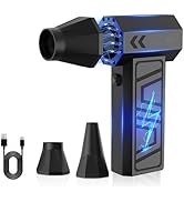 Compressed Air Duster, 90000RPM Electric Air Duster, 4-Gear Adjustable Cordless Dust Blower with ...