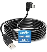 EWAY Dash Cam Mircro USB Power Cord 16.5ft, USB 2.0 A to Micro-B Left Angle 90 Degree Replacement...