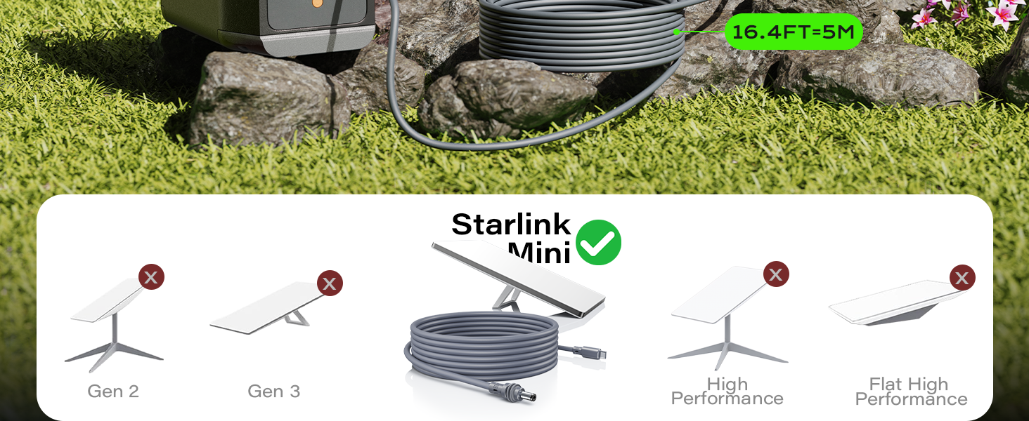 Starlink mini USB to DC Charging Cable