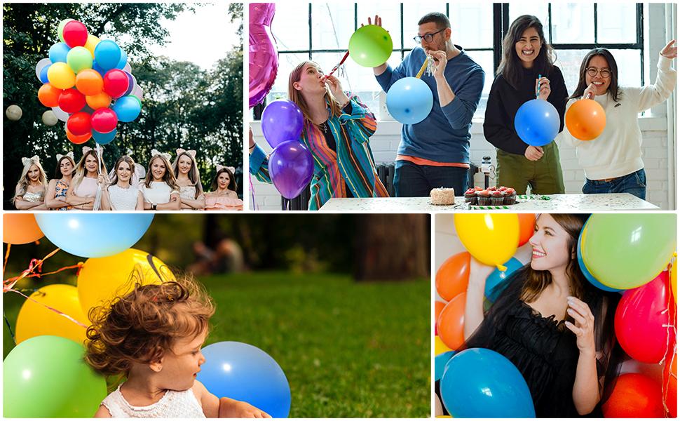 rainbow balloons