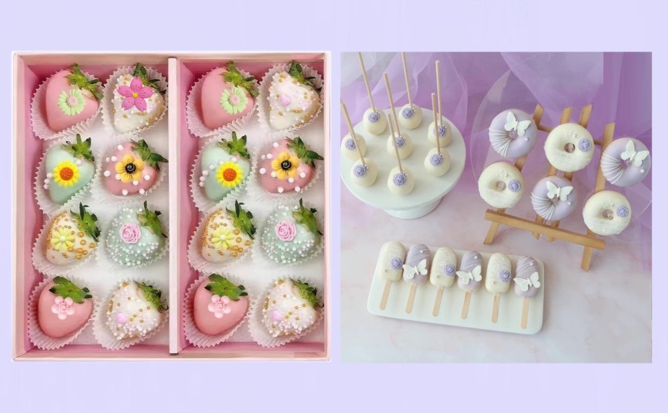 Flower Silicone Molds Rose Leaf Daisy Sunflower Chrysanthemum Small Flowers Fondant Molds