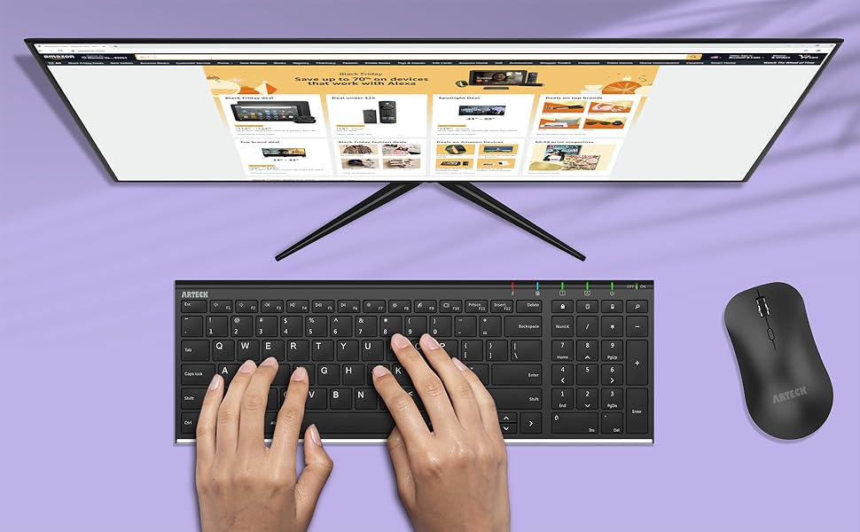 HW193 USB Wireless Keyboard Mouse Combo 4